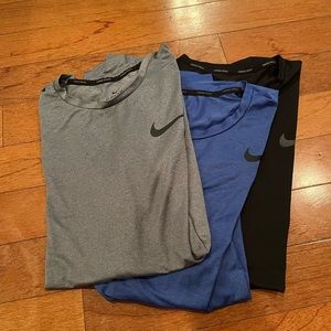 THREE Nike dri-fit t-shirts - men’s S